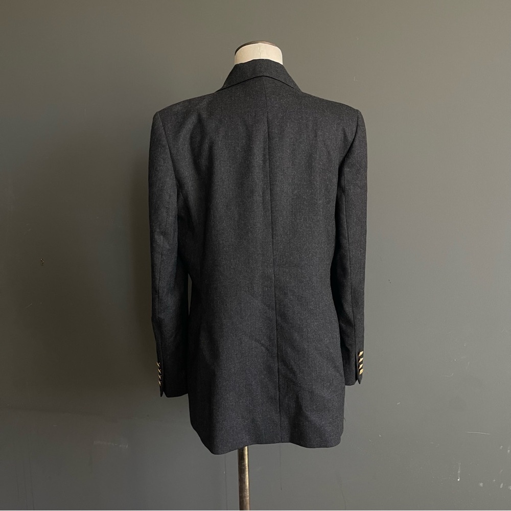 Talbots Wool Blazer Gold Button Double Breasted Tailored Jacket Old Money Preppy - Picture 6 of 8